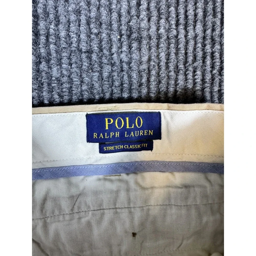 Polo Ralph Lauren Chino Shorts Mens Size 46B 46 Big Khaki Classic Fit 9